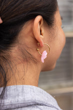 Load image into Gallery viewer, Magnolia Hoops - Pink