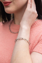 Load image into Gallery viewer, Luxe Silver Chunky Paper Clip Bracelet