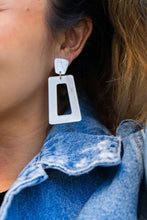 Load image into Gallery viewer, Avery Earrings - White Glitter