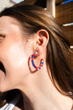 Load image into Gallery viewer, Camy Hoops - Red, White & Blue