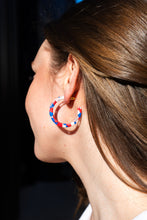 Load image into Gallery viewer, Camy Hoops - Red, White & Blue