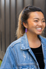 Load image into Gallery viewer, Mia Mini Earrings - Purple Glitter