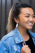 Load image into Gallery viewer, Mia Mini Earrings - White Glitter