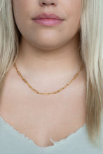 Load image into Gallery viewer, Luxe Gold Paper Clip Chain - 20"