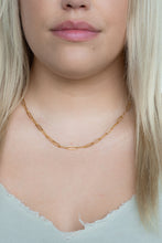 Load image into Gallery viewer, Luxe Gold Paper Clip Chain - 18"
