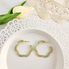 Load image into Gallery viewer, Posey Hoops - Champagne Mint