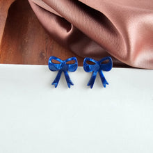 Load image into Gallery viewer, Bow Studs - Navy