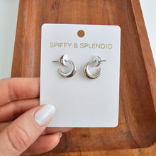 Load image into Gallery viewer, Luxe Selena Hoops - Mini - Silver