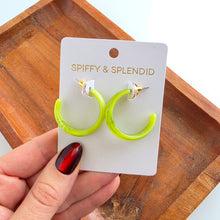 Load image into Gallery viewer, Tara Hoops - Olive Green