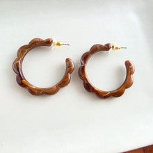 Load image into Gallery viewer, Scarlett Hoops - Cocoa Brown