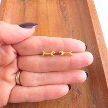 Load image into Gallery viewer, Luxe Dainty Dachshund Studs - Gold