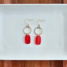 Load image into Gallery viewer, Emma Earrings - Ruby Red