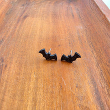 Load image into Gallery viewer, Bat Studs - Black Glitter