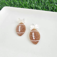 Load image into Gallery viewer, Bow Football Earrings