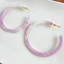 Load image into Gallery viewer, Cameron Hoops - Lilac Quartz