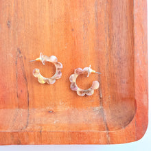 Load image into Gallery viewer, Flora Mini Hoops - Shimmering Taupe