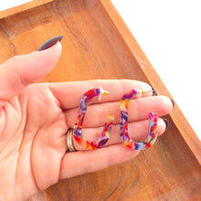 Load image into Gallery viewer, Jenna Hoops - Jewel Stained Glass