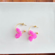 Load image into Gallery viewer, Magnolia Hoops - Hibiscus