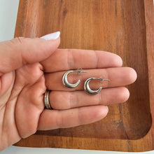 Load image into Gallery viewer, Luxe Selena Hoops - Mini - Silver