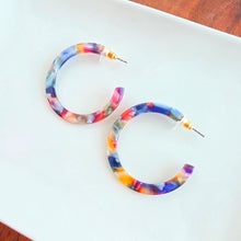 Load image into Gallery viewer, Camy Hoops - Jewel Stained Glass