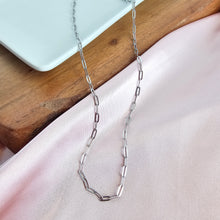 Load image into Gallery viewer, Luxe Silver Delicate Paper Clip Chain - 18"