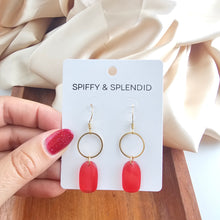 Load image into Gallery viewer, Emma Earrings - Ruby Red