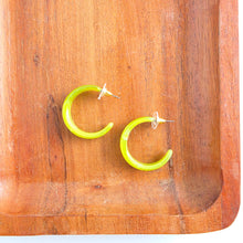 Load image into Gallery viewer, Tara Hoops - Olive Green