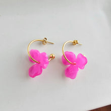 Load image into Gallery viewer, Magnolia Hoops - Hibiscus