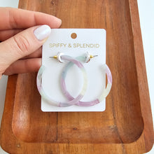 Load image into Gallery viewer, Cameron Hoops - Lilac Quartz