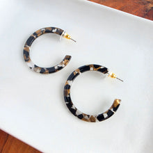Load image into Gallery viewer, Camy Hoops - Black & Bronze