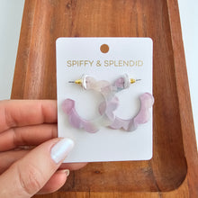 Load image into Gallery viewer, Flora Hoops - Lilac Quartz