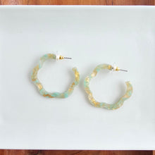 Load image into Gallery viewer, Posey Hoops - Champagne Mint