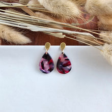 Load image into Gallery viewer, Leah Earrings - Burgundy