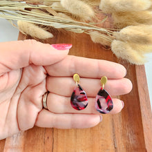 Load image into Gallery viewer, Leah Earrings - Burgundy