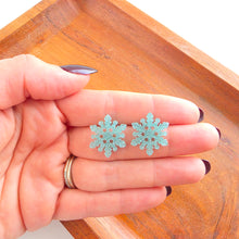 Load image into Gallery viewer, Snowflake Studs - Ice Queen Glitter