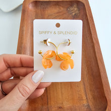Load image into Gallery viewer, Primrose Hoops - Tangerine Orange