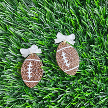 Load image into Gallery viewer, Bow Football Earrings