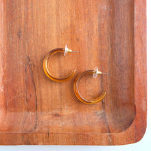 Load image into Gallery viewer, Tara Hoops - Light Amber
