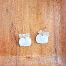 Load image into Gallery viewer, Bow Pumpkin Patch Earrings - Cashmere & Cream