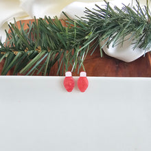 Load image into Gallery viewer, Christmas Light Studs - Red Shimmer