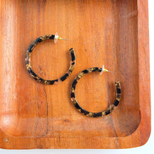 Load image into Gallery viewer, Cameron Hoops - Black & Bronze