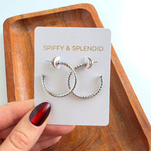 Load image into Gallery viewer, Luxe Harlow Hoops - Silver