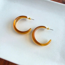 Load image into Gallery viewer, Tara Hoops - Light Amber
