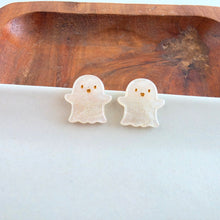 Load image into Gallery viewer, Friendly Ghost Studs - White Shimmer