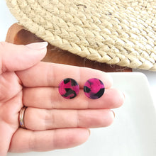 Load image into Gallery viewer, Sophie Studs - Fuchsia Tortoise