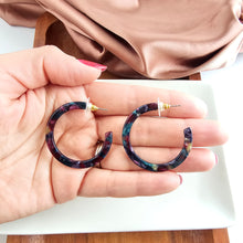 Load image into Gallery viewer, Camy Hoops - Jeweled Twilight