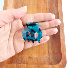 Load image into Gallery viewer, Claire Hair Claw Trio - Blue Tortoise, Snow Tortoise, and Fuchsia Tortoise