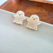 Load image into Gallery viewer, Friendly Ghost Studs - White Shimmer