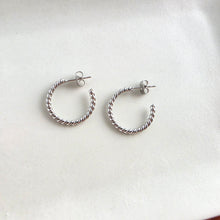 Load image into Gallery viewer, Luxe Tatum Hoops - Silver