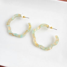 Load image into Gallery viewer, Posey Hoops - Champagne Mint